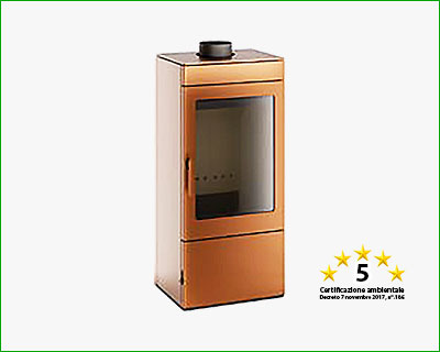 BLAZE HARMONY - Stufa ad accumulo di calore modello ELEMENT alimentata a legna con combustione a fiamma tradizionale